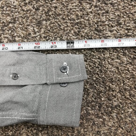 Flint & Tinder Shirt Texas Made Oxford L/S Button Up Gray Mens Medium - Picture 9 of 11